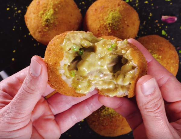 Arancini al pistacchio marullo