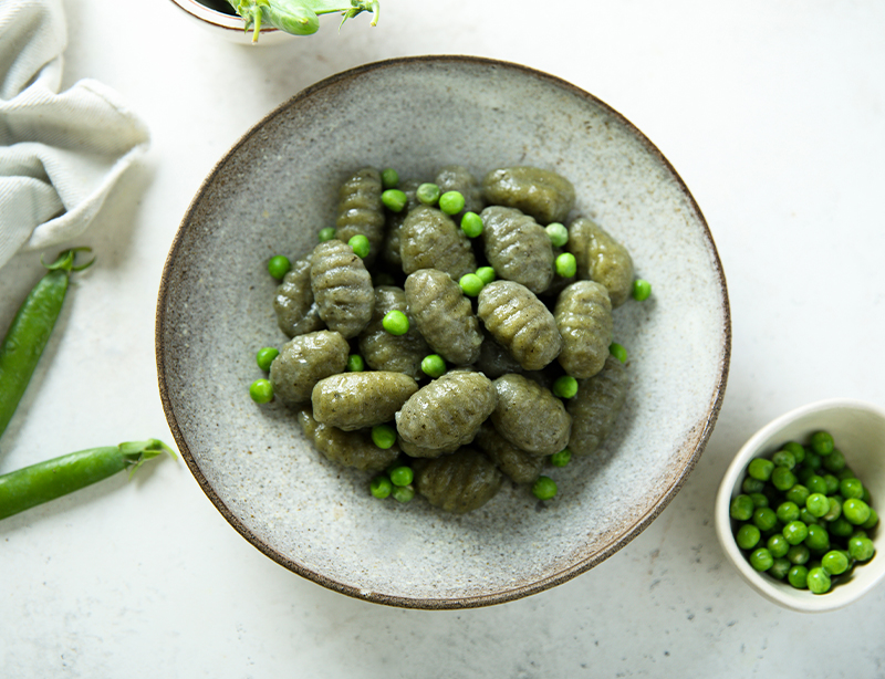 gnocchi di pistacchio e zucchine