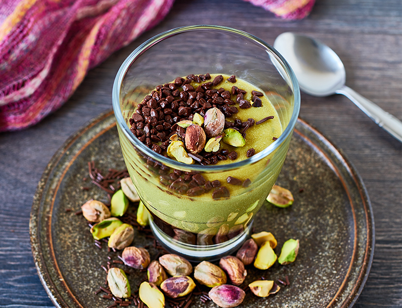 nuvola di mousse al pistacchio